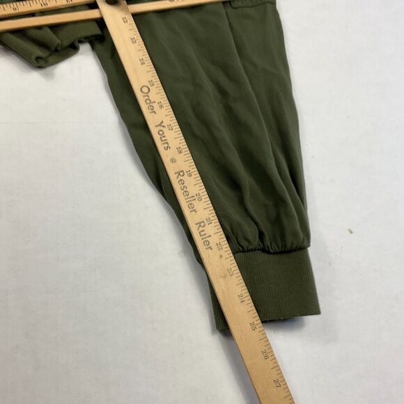 C&C California Knit Cargo Jogger Pants Olive Green Relaxed Casual Boho Lounge M - Picture 5 of 11